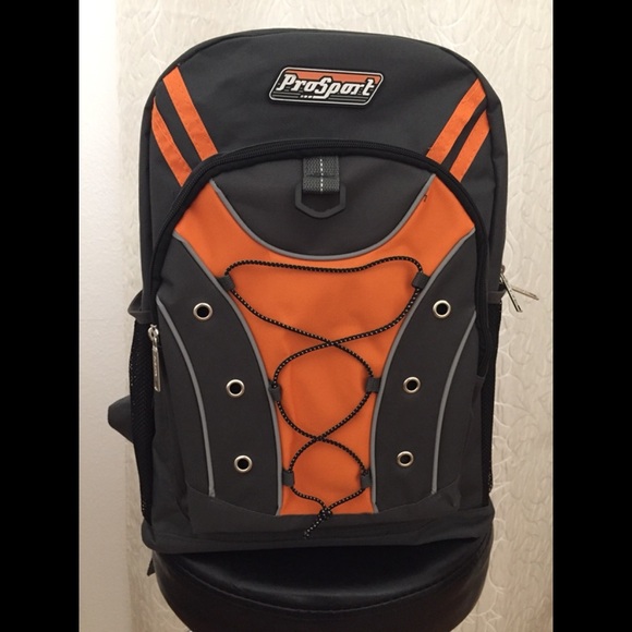 Backpack Grey & Orange Prosport BNWT - Picture 1 of 3